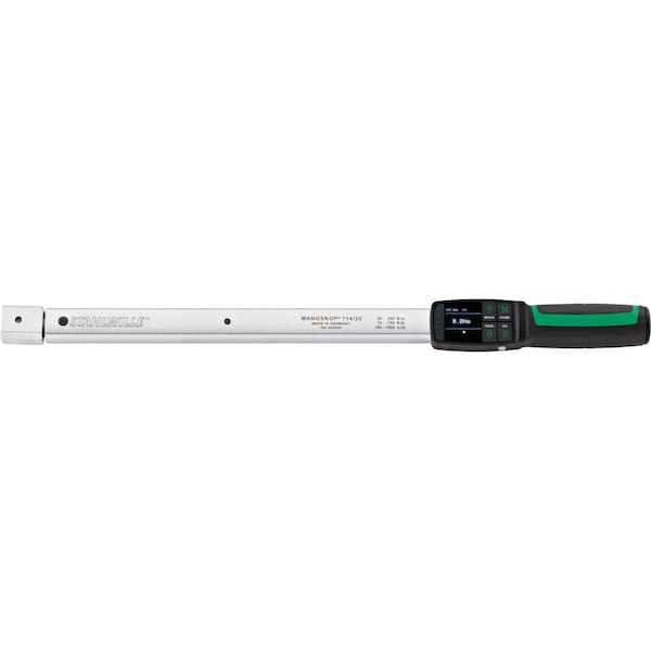MANOSKOP tightening angle torque wrench w.mount, insert tools No.714/20 20-200 Nm mount 14x18mm